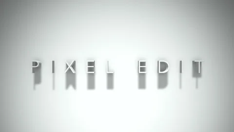 Pixel edit 3D title animation with shadows on a white background Stock Footage 297668245