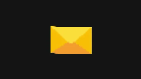 Pixel envelope glitch icon animated. Stock Footage 168396389