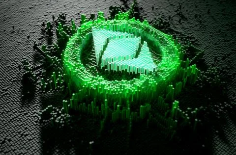 Pixel Ethereum Classic Concept 스톡 일러스트