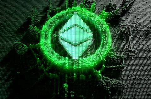 Pixel Ethereum Classic Concept イラスト素材