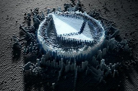 Pixel Ethereum Concept 库存插图