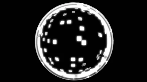 Pixel Explosion 3D Effect Fulldome Video Loop for Projection Stock Footage 164228151