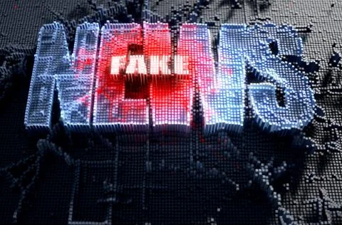Pixel Fake News Stock Illustration