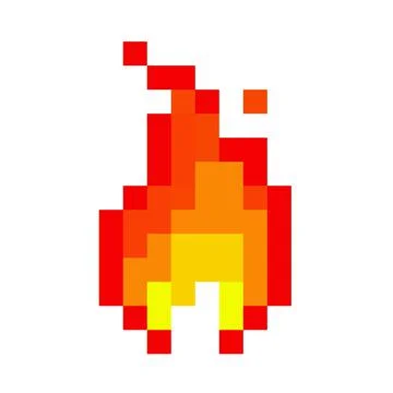 Pixel a fire for game assets. Illustrazione stock