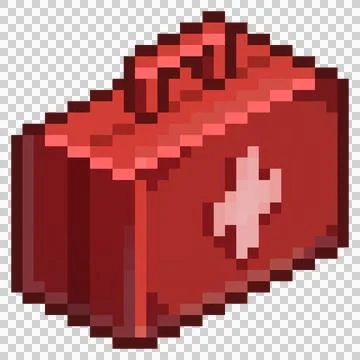 Pixel First Aid Kit: Retro Health Icon Stock Illustration