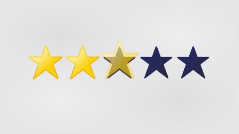 Pixel Five Star Rating Sequential Fill Animation Stock Footage 334211781