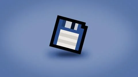 Pixel floppy disc background - high res 8 bit wallpaper Stock Illustration