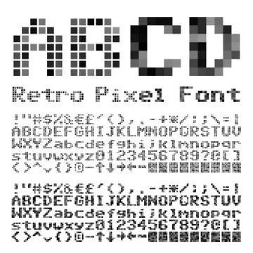 Pixel font Ilustración de archivo