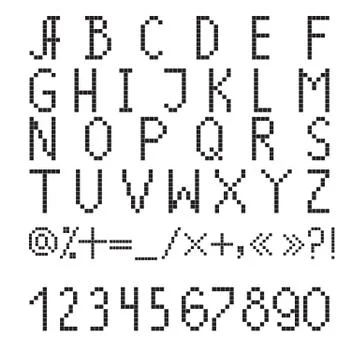 Pixel font Stock-Illustration