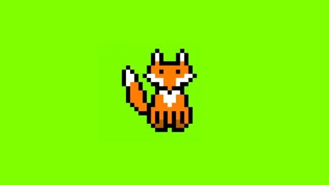 Pixel fox animation Stock Footage 237811175