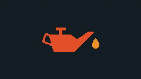 Pixel fuel Glitch icon animated. glitch effect Stock Footage 253174779