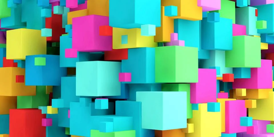 Pixel Fun Background 스톡 일러스트