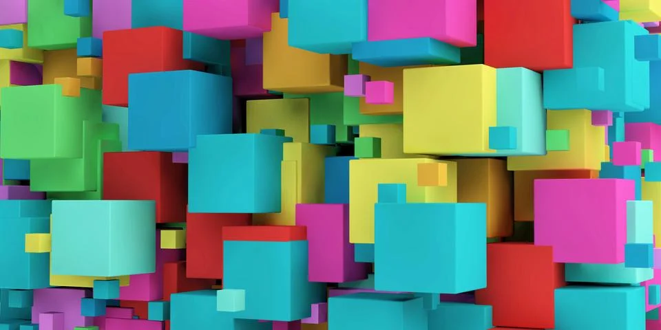 Pixel Fun Background Stock Illustration