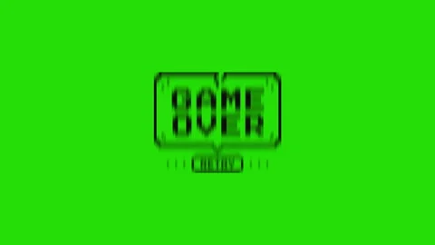 Pixel Game Over Retry Animation Green Screen 動画素材 339639126