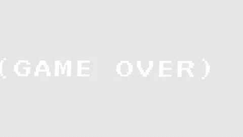 Pixel Game Over Text Scrolling Retro 8bit Animation Stock Footage 330121284