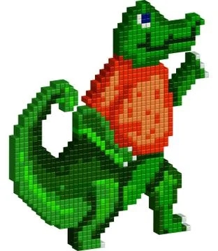 Pixel Gator Stock-Illustration