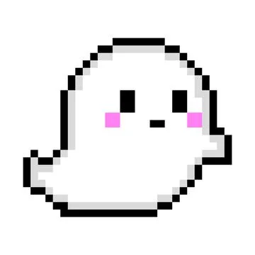 Pixel of a ghost for game assets 스톡 일러스트