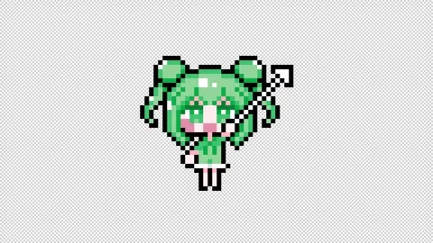 Pixel girl 04 cursor Looping  animation. 1080p (5) Video stock 317676584