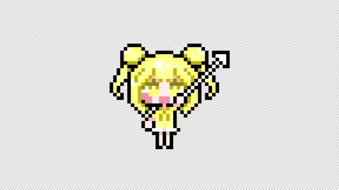 Pixel girl 04 cursor Looping  animation. 1080p (3) Stockbeeldmateriaal 317676589