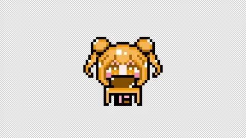Pixel girl 04 personal computer Looping  animation. 1080p (8) Stock-Footage 317676360