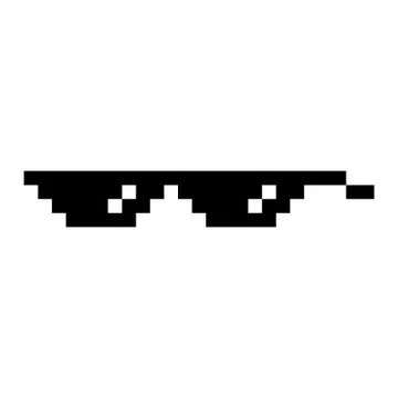 Pixel glasses isolated on white background. vector Stock Illustration