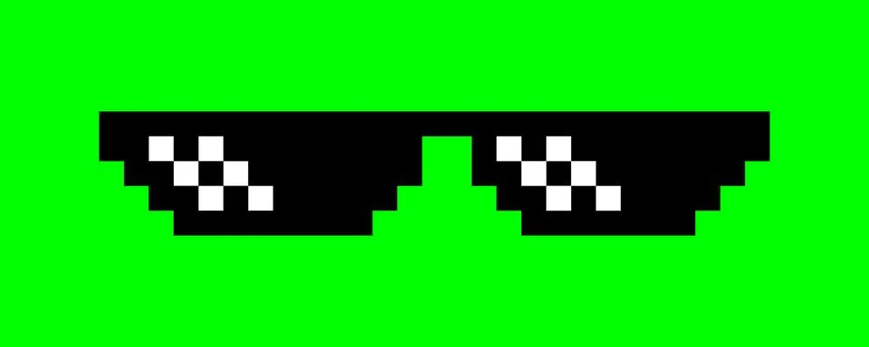 Pixel glasses vector image like a boss 스톡 일러스트