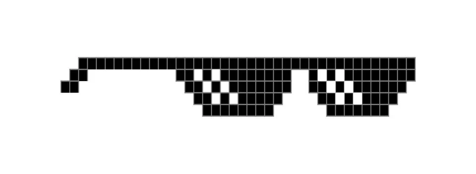 Pixel glasses vector image thug life イラスト素材