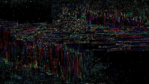 Pixel glitch background, damaged tv signal. Illustrazione stock