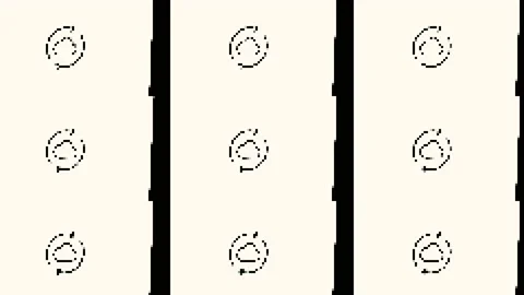 Pixel glitch cloud and round arrow icon animated. Stock Footage 168399686