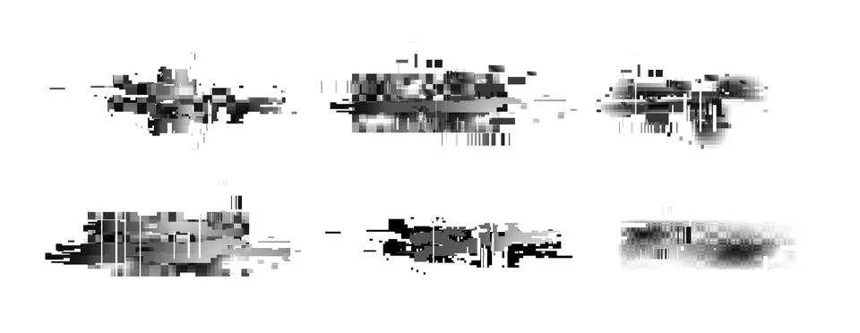 Pixel glitch distortion textures 库存插图