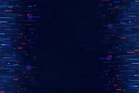 Pixel glitch effect on noise screen background Illustrazione stock