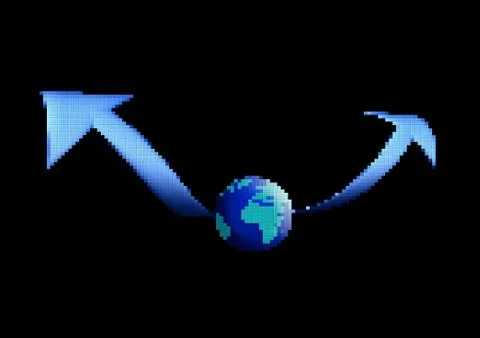 Pixel globe イラスト素材