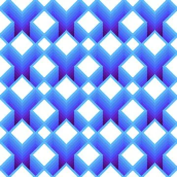 Pixel Gradient 3D Box Seamless Pattern Stockillustratie