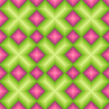 Pixel Gradient 3D X Diamond Seamless Pattern Stockillustratie