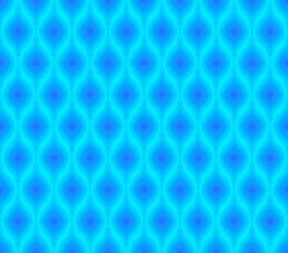 Pixel Gradient Cyan Ogee Wave Seamless Pattern Stock Illustration