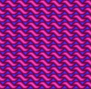 Pixel Gradient Interlocking Wave Seamless Pattern Stock Illustration
