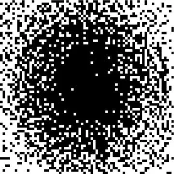 Pixel gradient, Monochrome background, abstract mosaic, black white halftone Stock Illustration