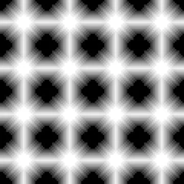 Pixel Gradient Quaterfoil Seamless Pattern Stockillustratie