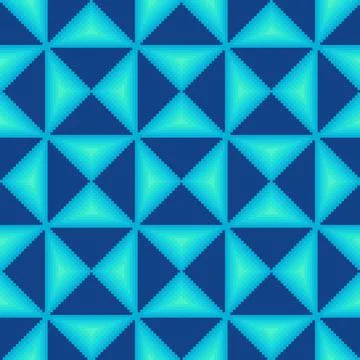 Pixel Gradient Stepped Pyramid Grid Seamless Pattern イラスト素材
