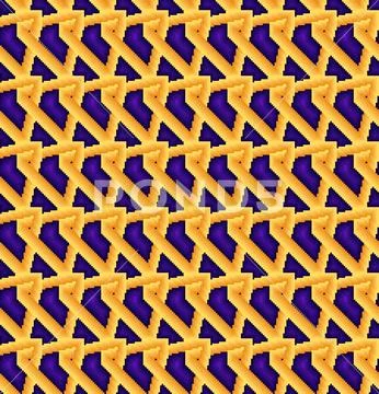 Pixel Gradient Triangular Chain Seamless Pattern Ilustraciones de archivo