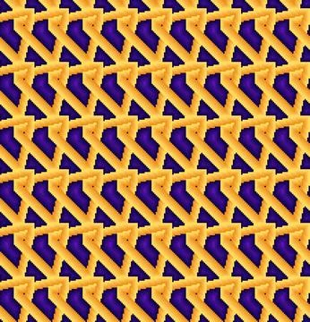 Pixel Gradient Triangular Chain Seamless Pattern Illustrazione stock