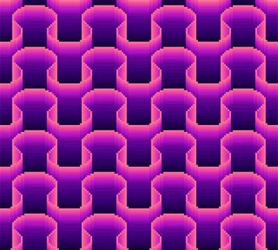 Pixel Gradient Wavy Fold Seamless Pattern Illustrazione stock