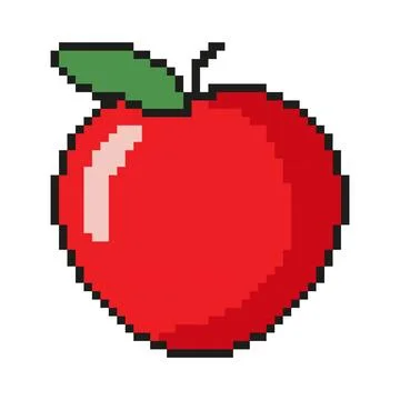 Pixel Graphic Apple Stock Illustration