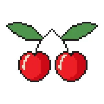 Pixel Graphic Cherry Stock Illustration