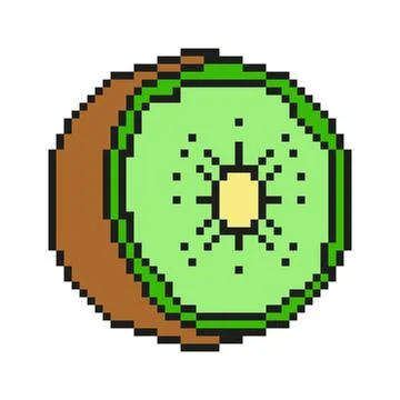 Pixel Graphic Kiwi Stock Illustration