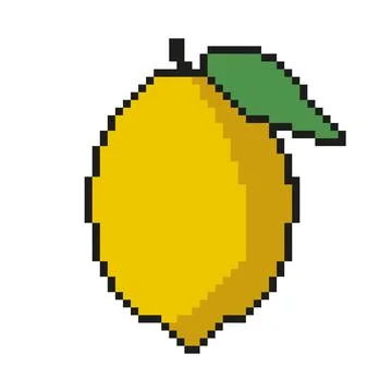 Pixel Graphic Lemon Stock Illustration