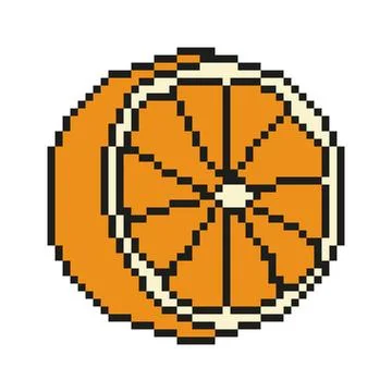 Pixel Graphic Orange Stock Illustration
