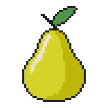 Pixel Graphic Pear Stock Illustration