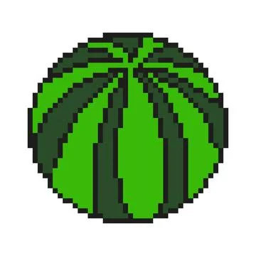 Pixel Graphic Watermelon Stock Illustration