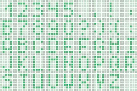 Pixel green font Stock Illustration